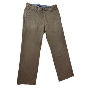 GAP Men's Brown Straight Fit Pants Stretch Cotton Chinos Classic Office 34 * 32